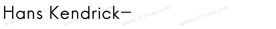 Hans Kendrick字体转换